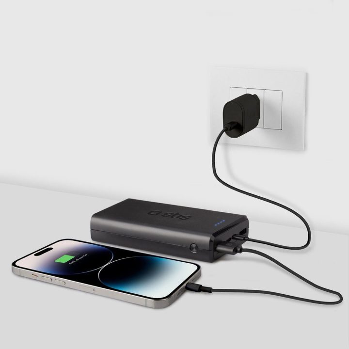 Išorinė baterija 20000 mAh juoda Puro