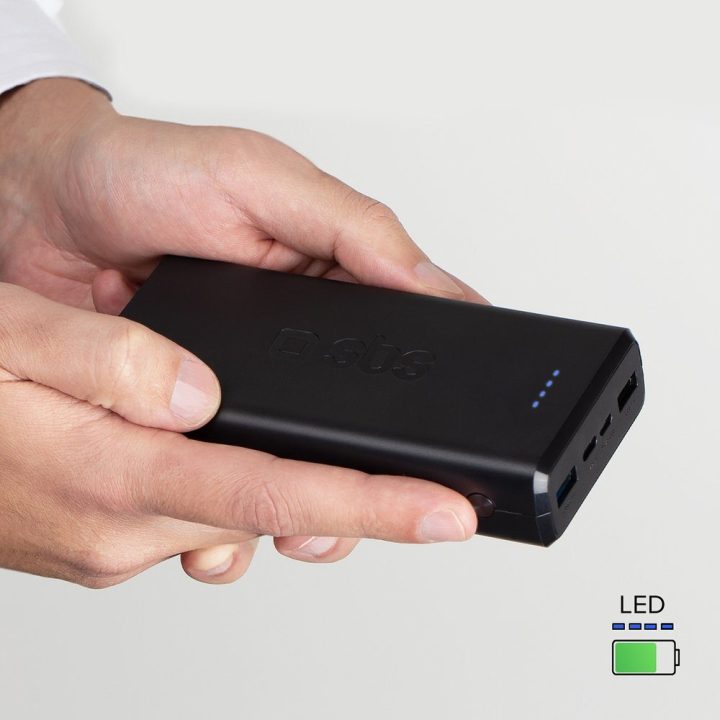 Išorinė baterija 20000 mAh juoda Puro