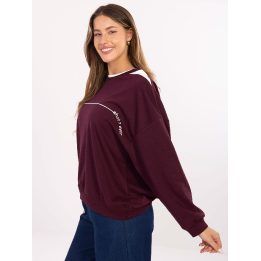 Bordo spalvos džemperis su užrašu