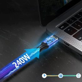 USB-C laidas Thunderbolt 4 240 W 1 m juodas
