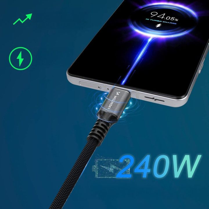 USB-C laidas Thunderbolt 4 240 W 1 m juodas