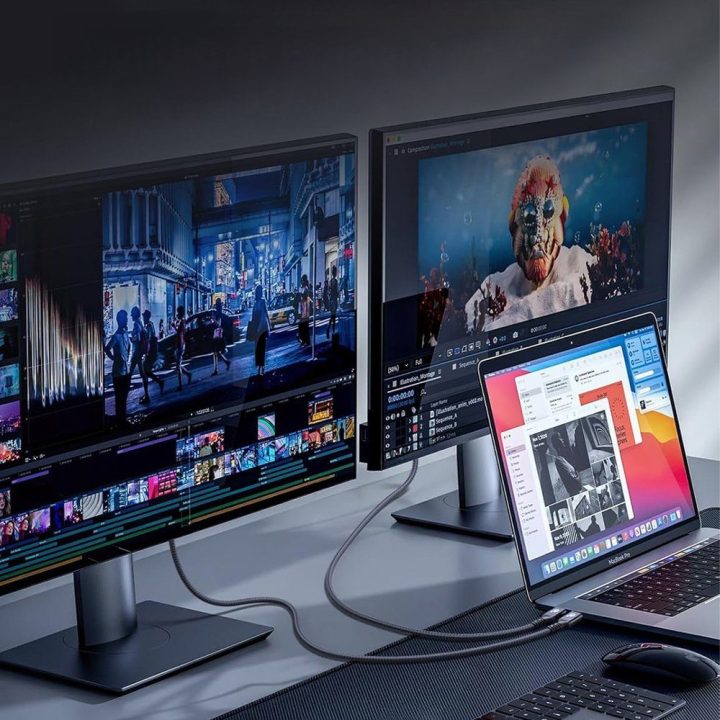 USB-C laidas Thunderbolt 4 240 W 1 m juodas