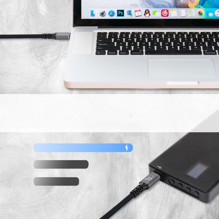 USB-C laidas Thunderbolt 4 240 W 1 m juodas