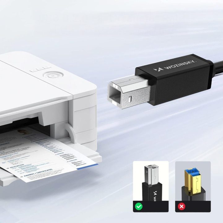 USB-B – USB-A laidas 1 m juodas
