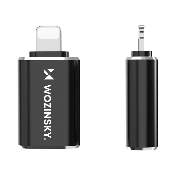 Lightning į USB-A adapteris OTG juodas