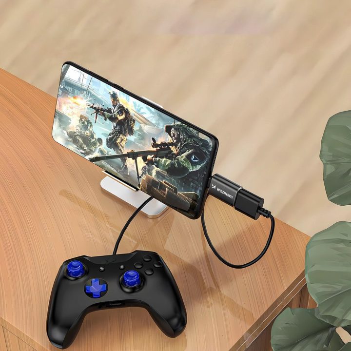 Lightning į USB-A adapteris OTG juodas