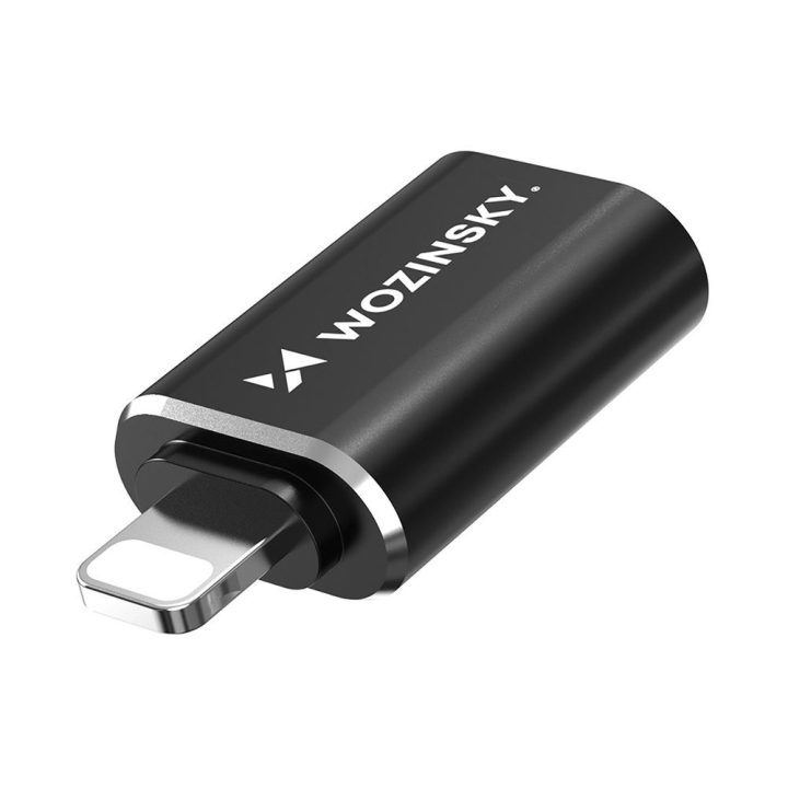 Lightning į USB-A adapteris OTG juodas