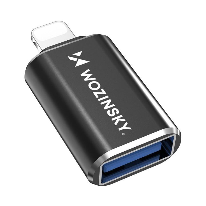 Lightning į USB-A adapteris OTG juodas