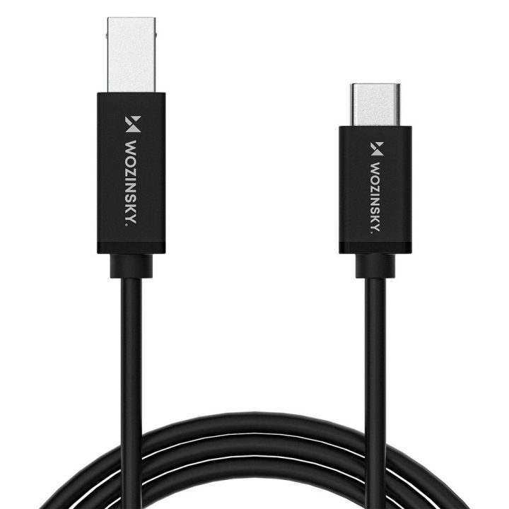 USB-B – USB-C laidas 1m juodas