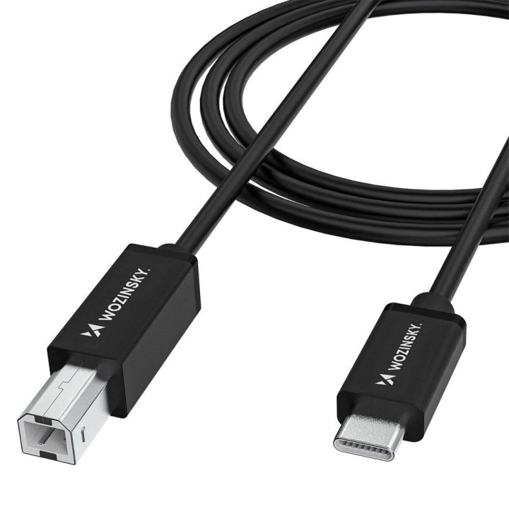USB-B – USB-C laidas 1m juodas