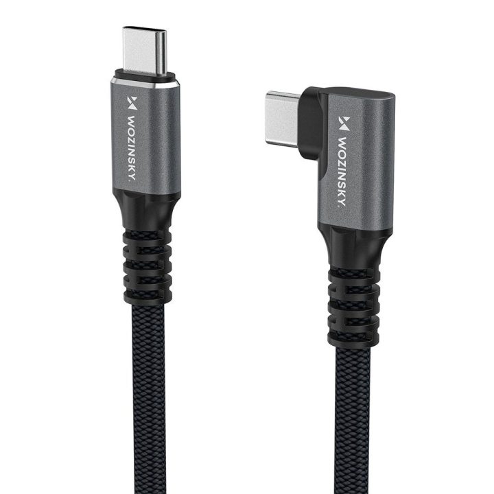 USB-C laidas Thunderbolt 4 240W 1m juodas kampinis