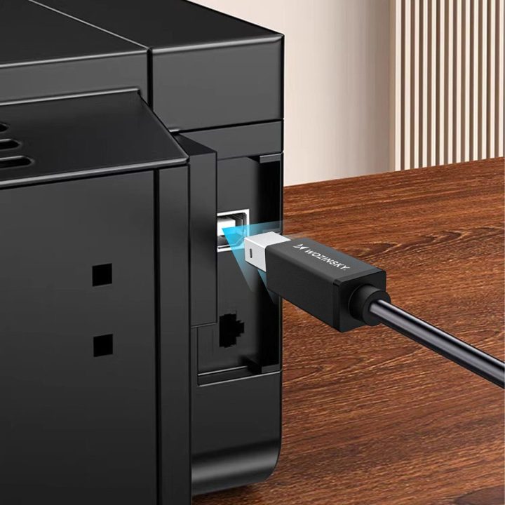 USB-C – USB-B laidas 2m juodas