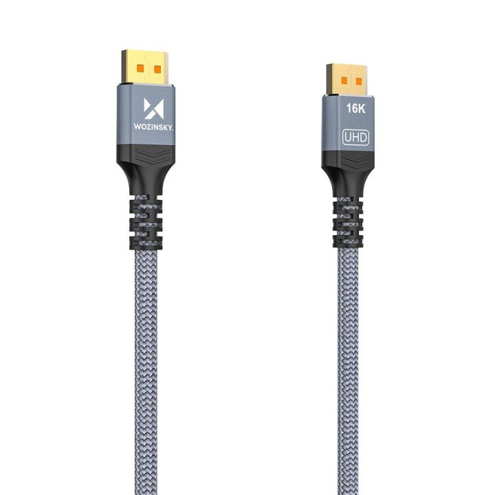 DisplayPort 2.1 kabelis 1m 16K@60Hz juodas