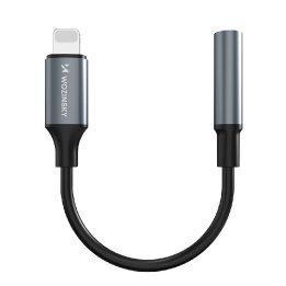 Lightning adapteris į 3.5 mm ausinių lizdą juodas