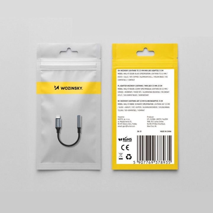 Lightning adapteris į 3.5 mm ausinių lizdą juodas