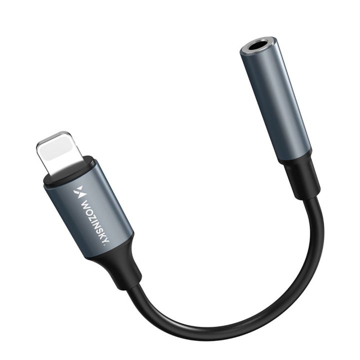 Lightning adapteris į 3.5 mm ausinių lizdą juodas