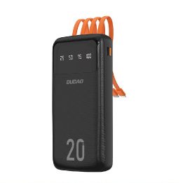 Išorinis akumuliatorius 20000 mAh su 3 laidais