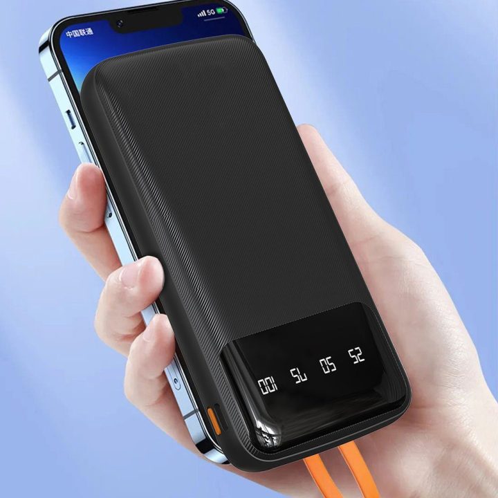 Išorinė baterija 10000mAh su USB C ir Lightning juoda
