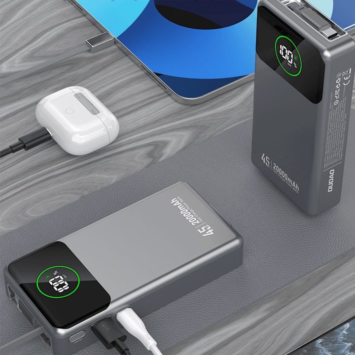 Išorinė baterija 45 W 20 000 mAh su USB-C laidu