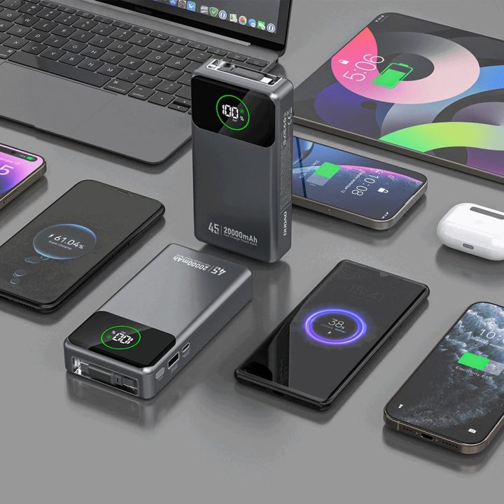 Išorinė baterija 45 W 20 000 mAh su USB-C laidu