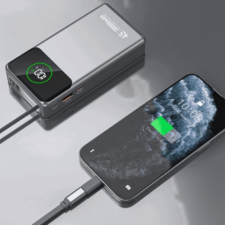 Išorinė baterija 45 W 20 000 mAh su USB-C laidu