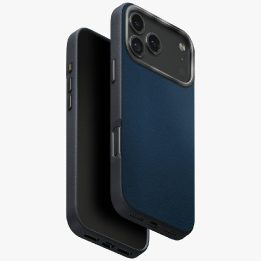 iPhone 17 Pro Max dėklas su MagSafe mėlynas ir juodas Uniq