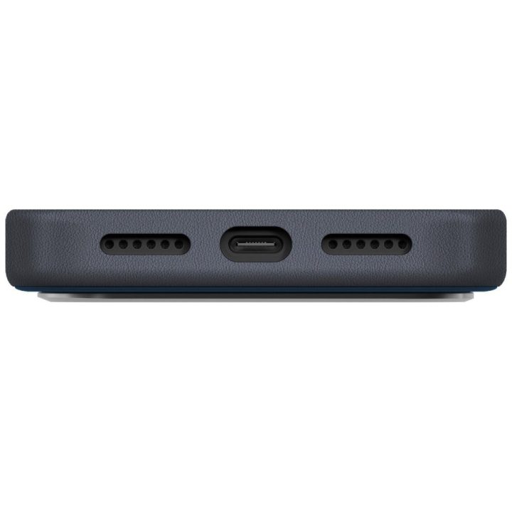 iPhone 17 Pro Max dėklas su MagSafe mėlynas ir juodas Uniq
