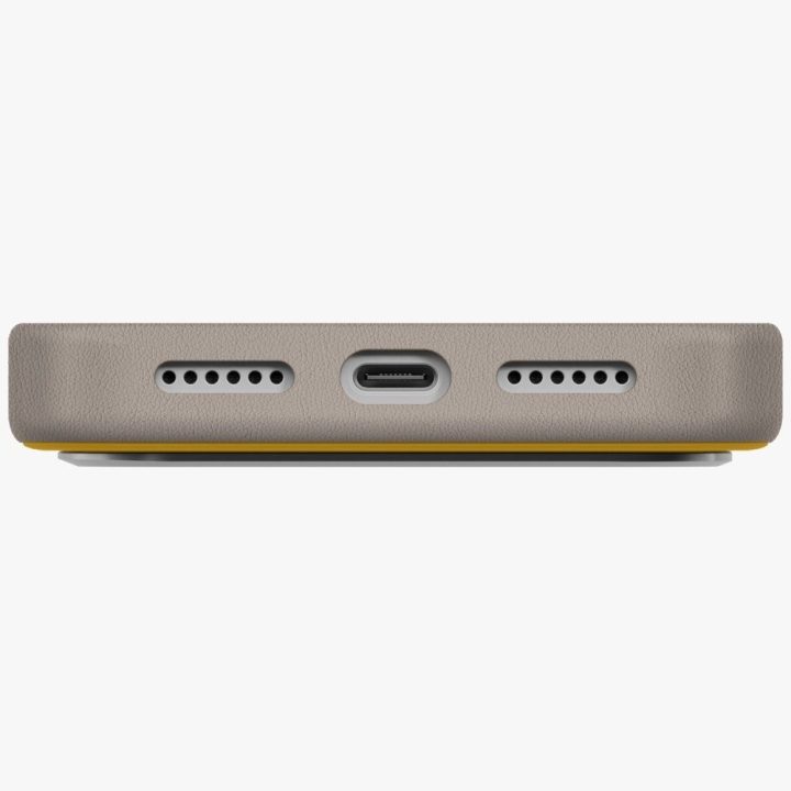 iPhone 17 Pro Max dėklas su MagSafe geltonai pilkas Uniq