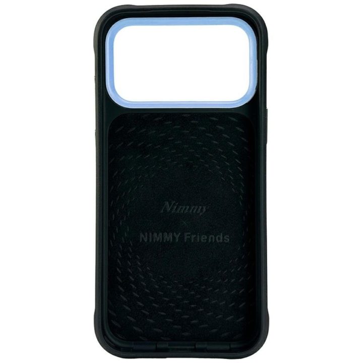 iPhone 17 Pro dėklas juodas su šuniuko aplikacija Nimmy