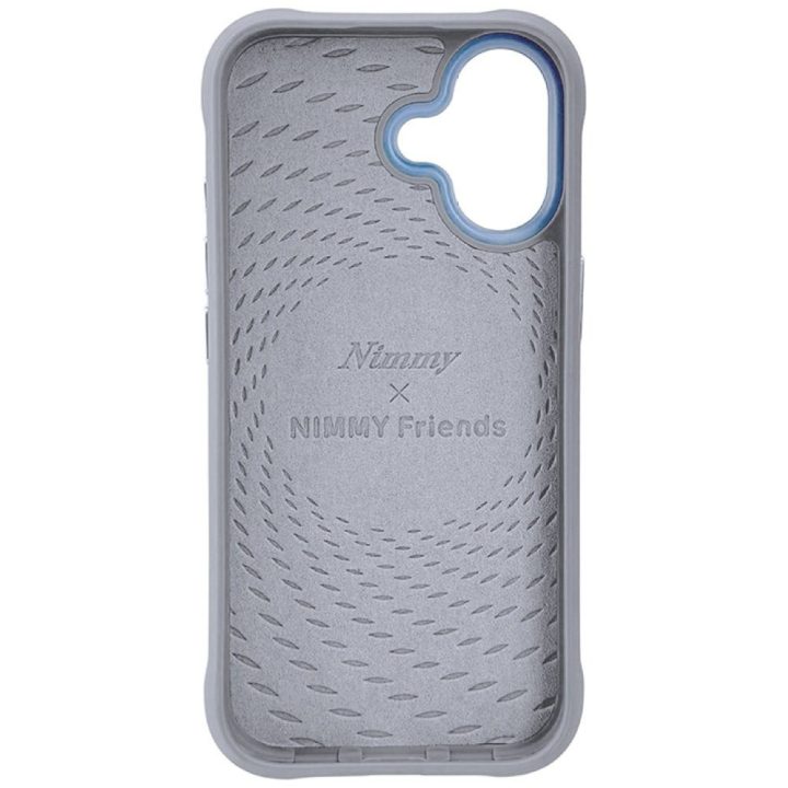iPhone 17 dėklas pilkas su šuniuko piešiniu Nimmy