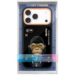 iPhone 17 Pro dėklas juodas su gorilos dizainu Nimmy