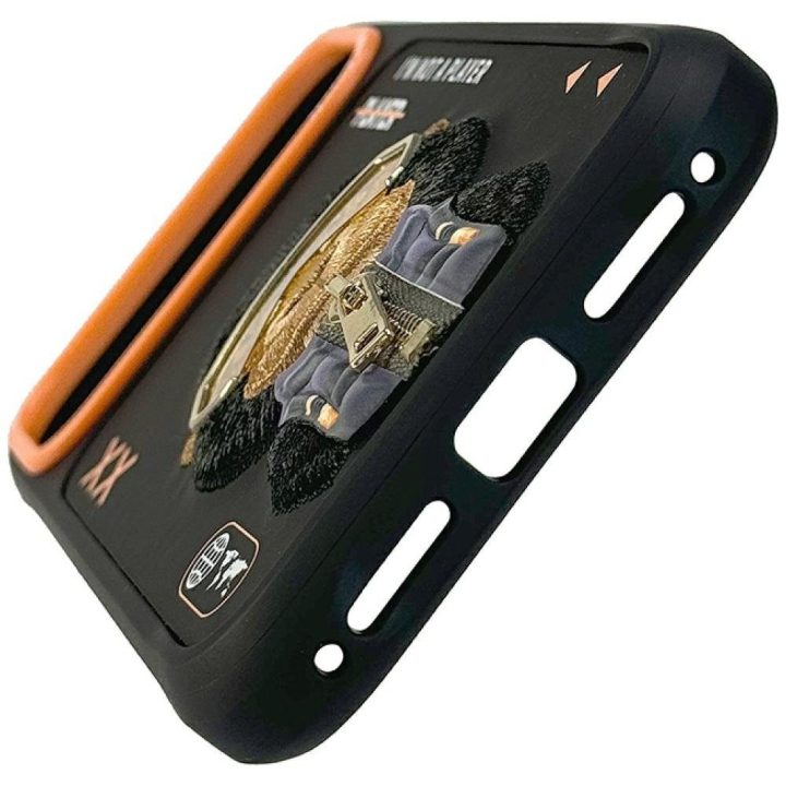iPhone 17 Pro Max dėklas juodas su gorilos piešiniu Nimmy