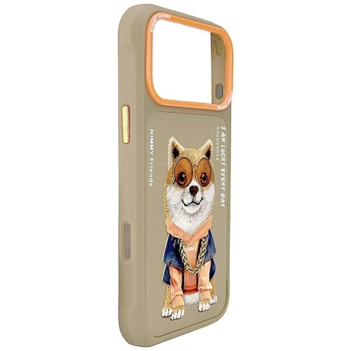 iPhone 17 Pro Max dėklas smėlio spalvos su šuniuku Nimmy