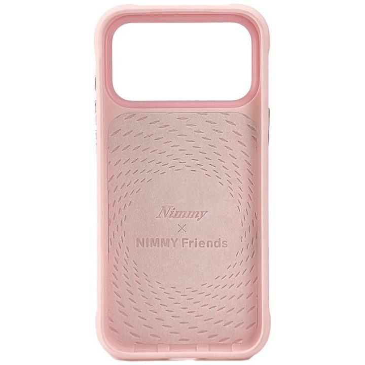 iPhone 17 Pro Max dėklas rožinis su šuniuku ir akiniais Nimmy