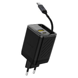 Sieninis įkroviklis 67W su USB-C laidu juodas