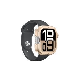 Apple Watch 11 dėklas metalinis auksinis AmazingThing