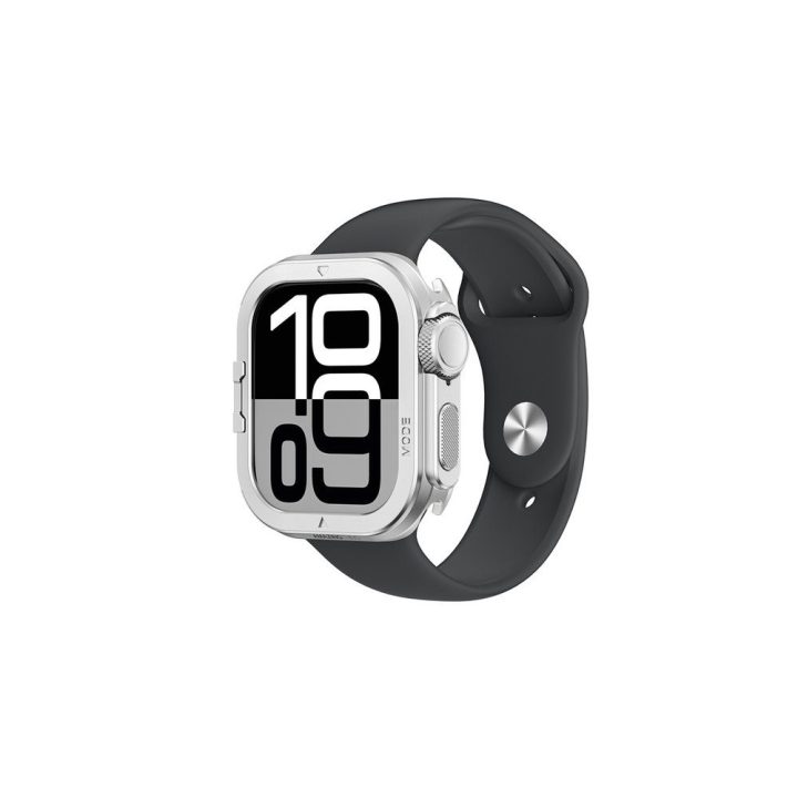 Apple Watch 11 dėklas metalinis sidabrinis AmazingThing