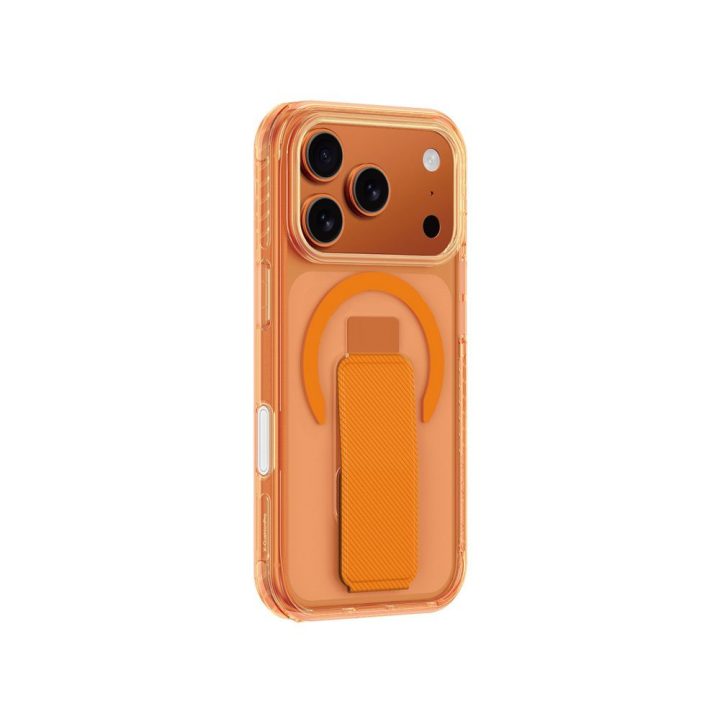 iPhone 17 Pro dėklas su laikikliu ir MagSafe oranžinis AmazingThing