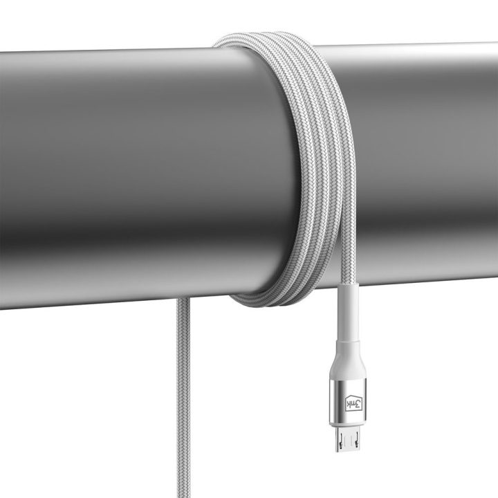 Krovimo laidas USB-A į MicroUSB baltas 1m