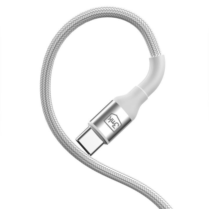 USB-C laidas baltas pintas 60W 1m