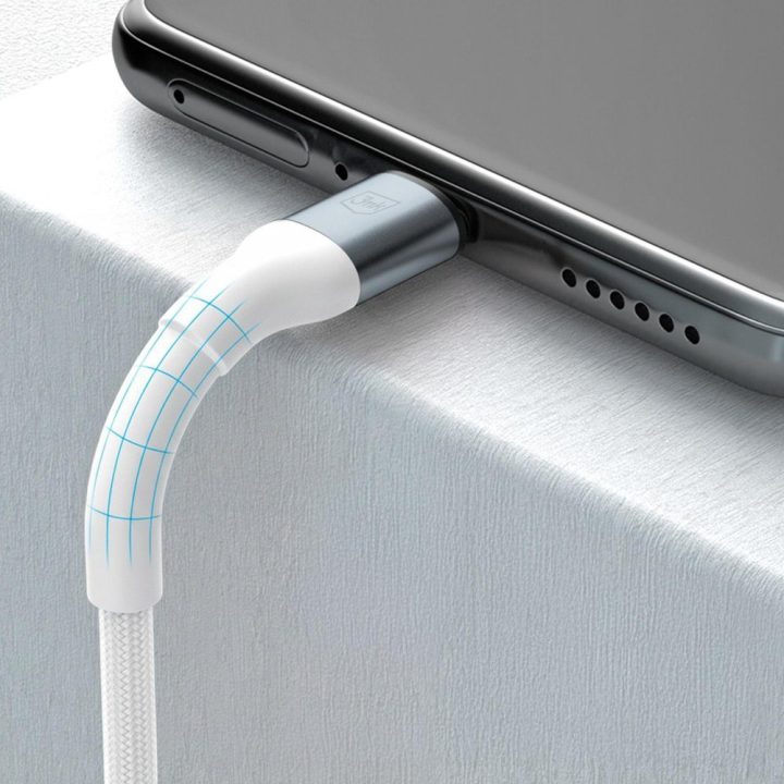 Įkrovimo laidas USB-A į Lightning baltas 2m