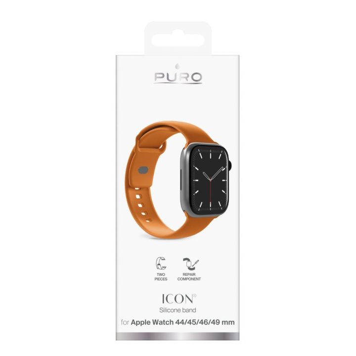 Dirželis Apple Watch silikoninis oranžinis Puro