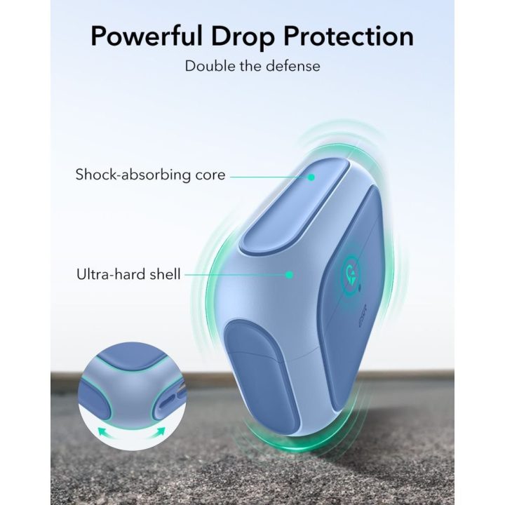 Dėklas MagSafe AirPods Pro ESR Orbit Halolock – patikimai apsaugai ir belaidžiam įkrovimui.