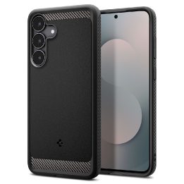 Samsung Galaxy S25 FE dėklas matinio juodos spalvos su apsauga Spigen