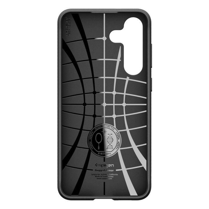 Samsung Galaxy S25 FE dėklas matinio juodos spalvos su apsauga Spigen