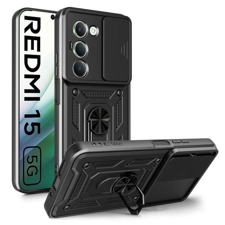 Dėklas Xiaomi Redmi 15 CamShield Pro – patikimai apsaugai ir privatumui kasdien.