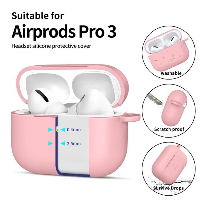 Dėklas silikoninis AirPods Pro – patogiai apsaugai ir lengvam nešiojimui.