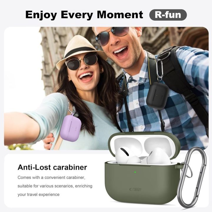 Dėklas silikoninis AirPods Pro – patogiai apsaugai ir lengvam nešiojimui.