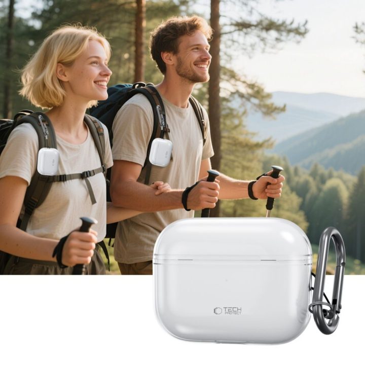 Dėklas permatomas AirPods Pro FlexAir – apsaugai ir minimalistiniam stiliui.