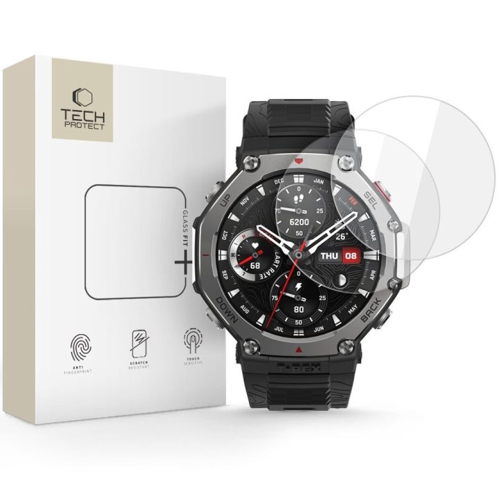 Grūdintas stiklas Amazfit T-Rex 3 Pro Glass Fit+ – patikimai apsaugai ir ekrano aiškumui kasdien.